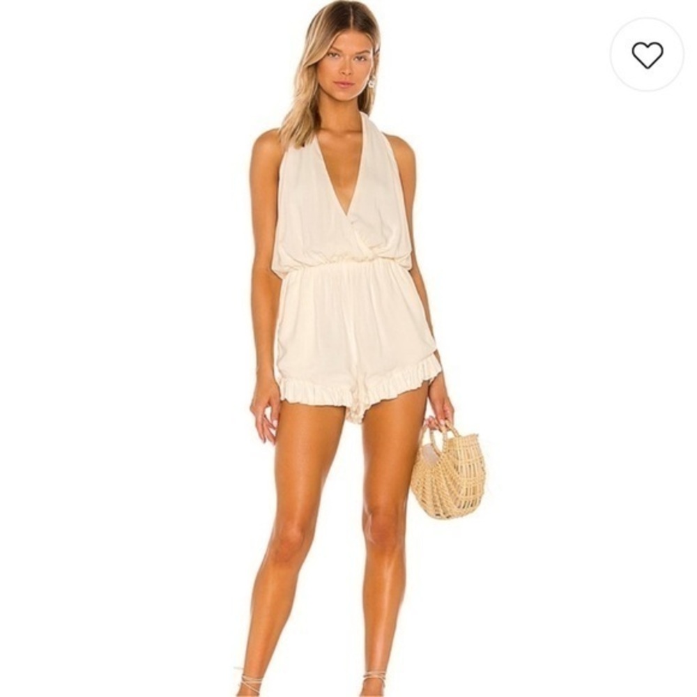 MAJORELLE Crew Romper in Whisper White